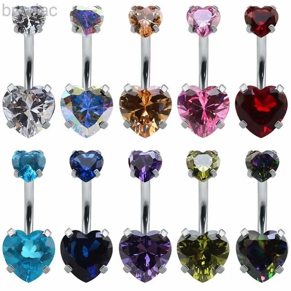 Anelli dell'ombelico Crista Crystal Bully Pulsini Belly Bar Bar Gioielli piercing Gioielli Calda Estate Gioielli Ombre Piercing Belly Nombril D240509