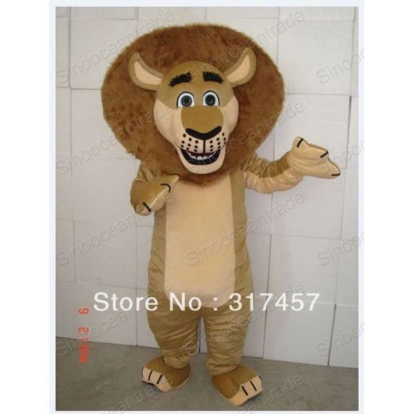 Trajes de mascote vendas a quente madagascar leão alex mascot figurino de mascote adulto mascote