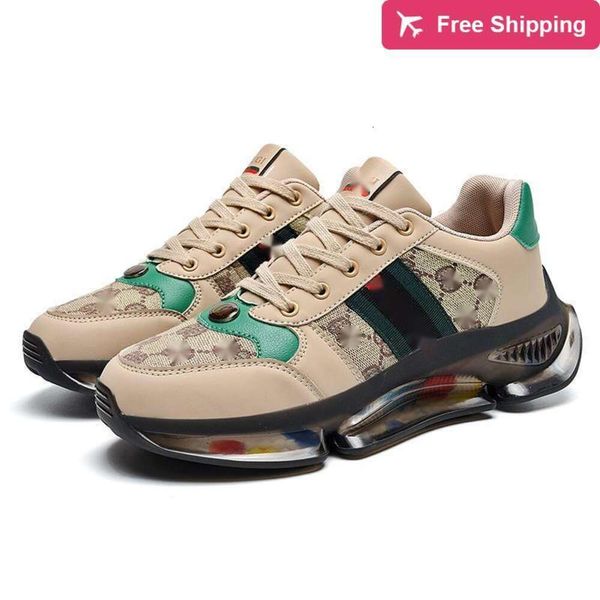 gucci gg Вы Gemischte Farben Frühling Herbst Schnürung Männer Schuhe Einfach runde Zehen PU Leder 2024 Neues lässig im Freien bequeme Herren -Sneaker klassische DP048 Ggitys Bihm