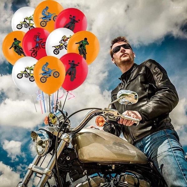 Decoração de festa motocross látex balões de terra