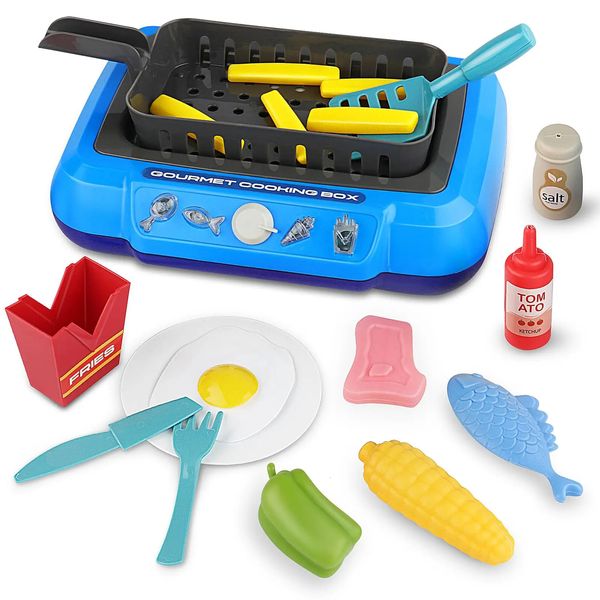 Кухня, изменяющая цвет, игрушки для гурманов для гурманов Игрушка с легким 20шт моделирование игровой набор кухонные аксессуары для детей 240507