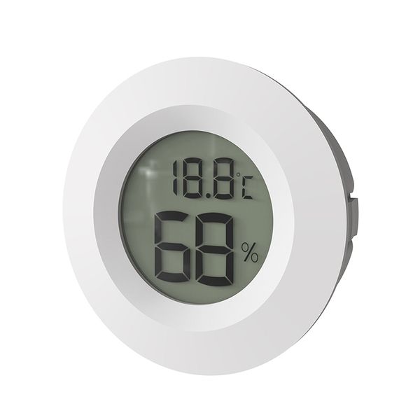 Igrometro a termometro digitale rotondo aggiornato Celsius Fahrenheit Switch Temperature Humidità Tester Frigorifero Monitoraggio del misuratore del congelatore