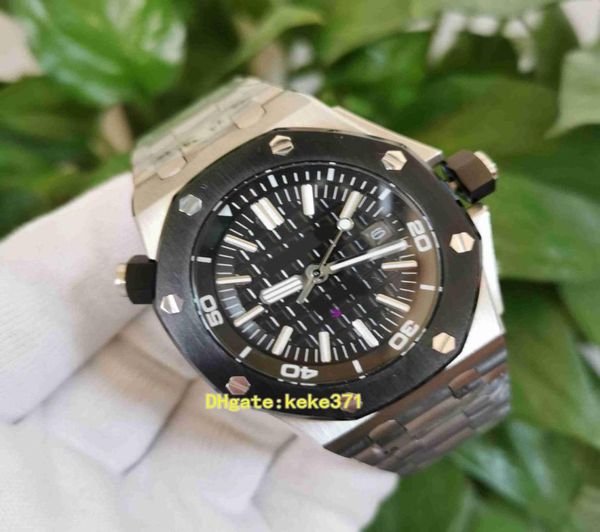 K8 Fabrika Mükemmel Kaliteli Erkekler İzler 42mm 15703 15703Stooa002CA01 Siyah kadran Paslanmaz Çelik 316L Bileklik Mekanik Otomatik1853320