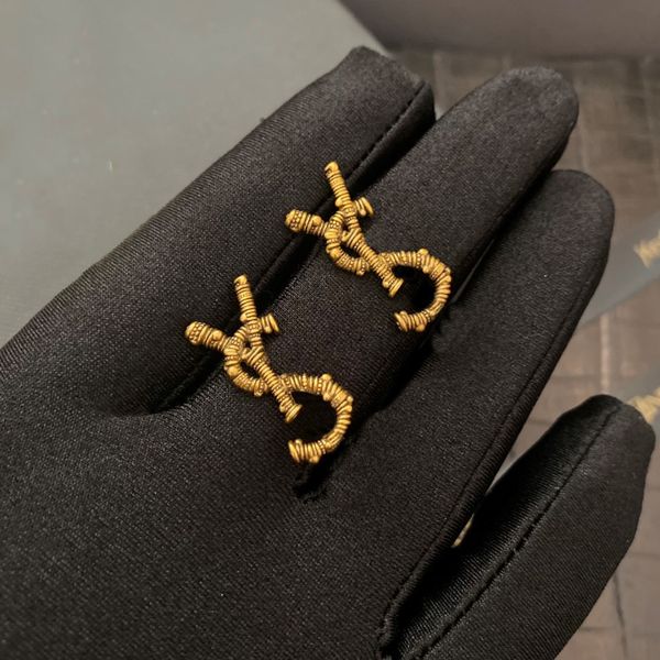 Designer Earring Love Orecchini per donna Brand Simple Letters y Gold 925 Silver Diamond Ring Lady Orecchini Oread Stullo 274h