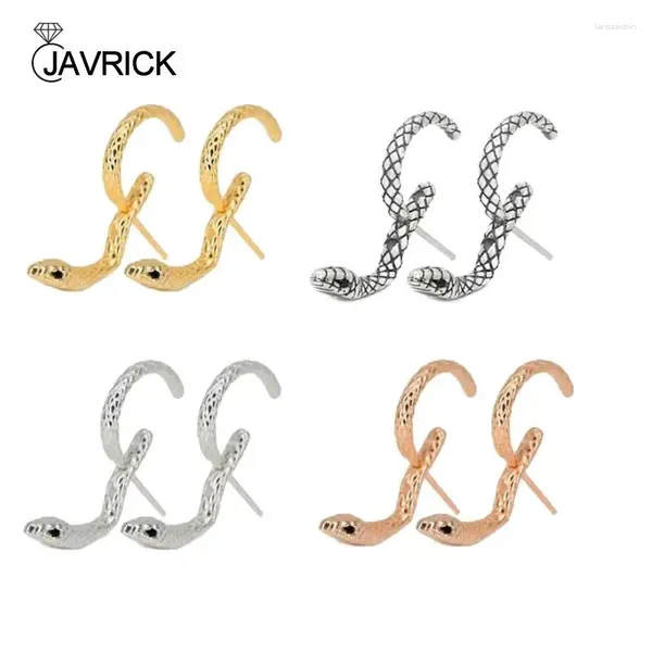 Brincos de garanhão clipes de orelha de moda de animais ousados ​​Snake Snake Shaped for Women's