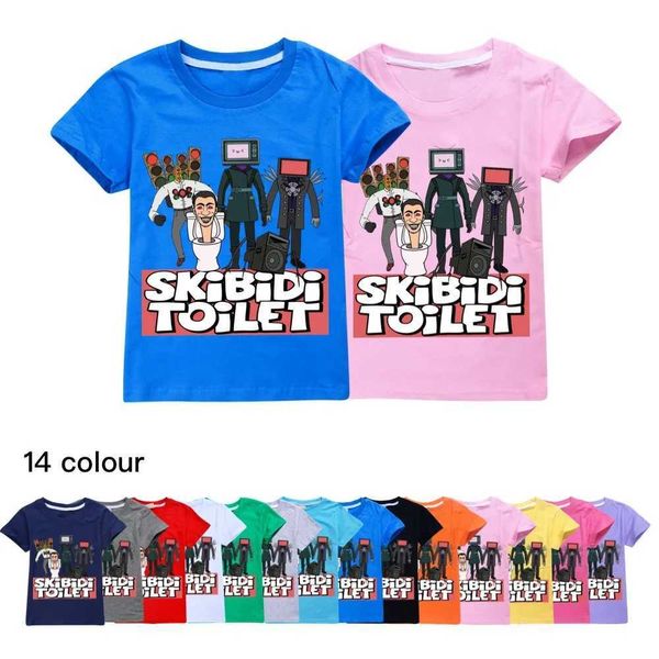 T-Shirts Neues Sommer Heiße Spiel Skibidi Toilette T-Shirt Kinder 3D-Druck T-Shirt Jungen Sprecher