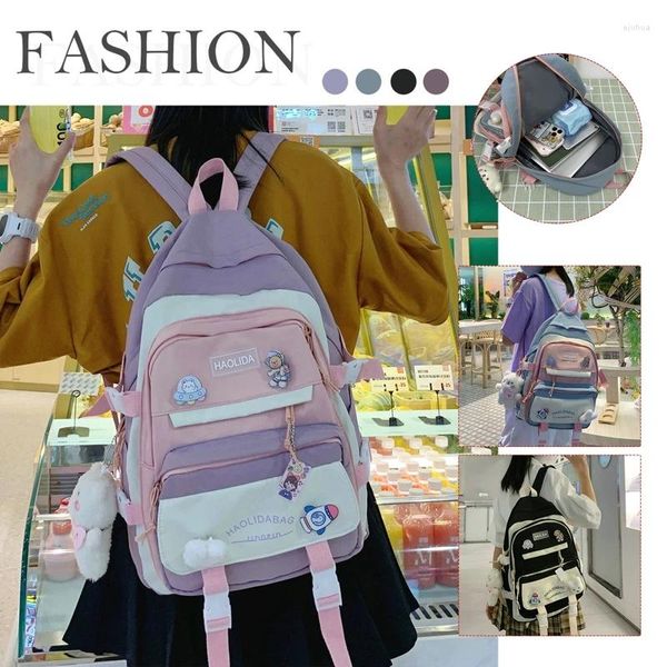 Backpack Kids School Bag Sacos Primários Cartoon Cartoon Grande Capacidade Impermeável Múltiplos bolsos