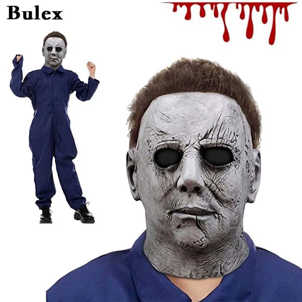 Máscaras de festa Bulex Horror Movie 1978 Michael Myers Kids Mike Half Face Fantasia de Halloween para garoto garoto q240508