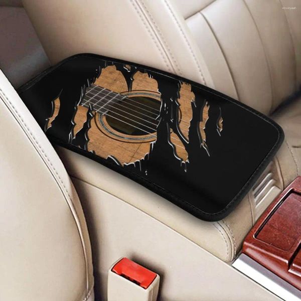 Интерьер аксессуары кожаная центральная консольная накладка Universal Rip Guitar Car Armrest Mat Music Box