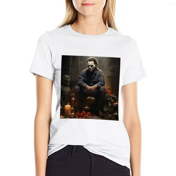 Frauen Polos Halloween Thema Michael Myers T-Shirt Vintage Clothes süße T-Shirts für Frauen