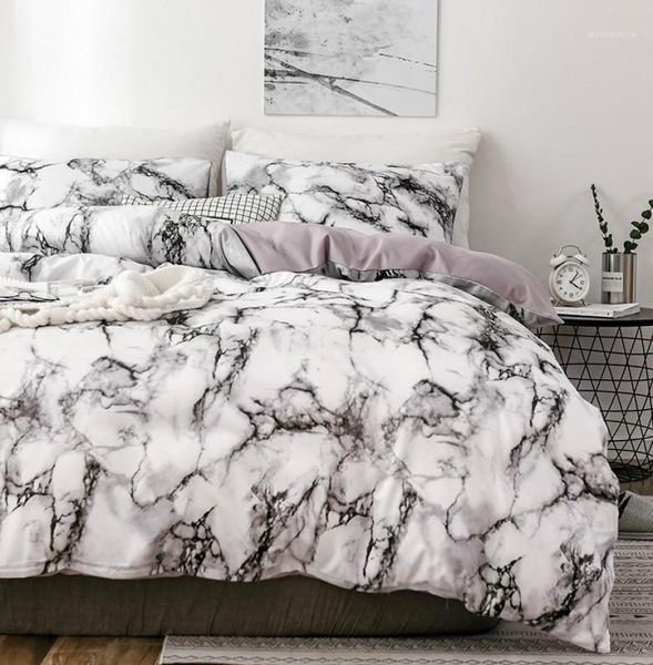 Marmor 3D -Muster Designer Bettwäsche und Bett Sets Twin Double Queen Quilt Bettdecke Bettdecke Bettwäsche luxuriöses Bettwäsche18000747