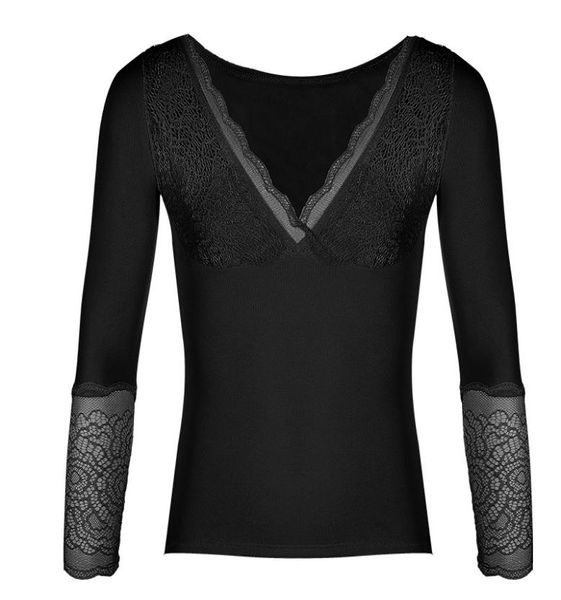 Sexy Vneck Slim Thermal Unterwäsche Top für Frauen samtdicke warme Blusen Mode Körper Feminino Basic Ladies Kleidung 6774719