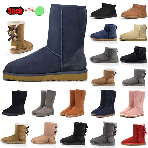 Hotsale Australia Classic Designer Designer Shoes Mini Boots Platform Ugglie Sheep Wood Женская девочка Fur Ug Casual Fashion Weath