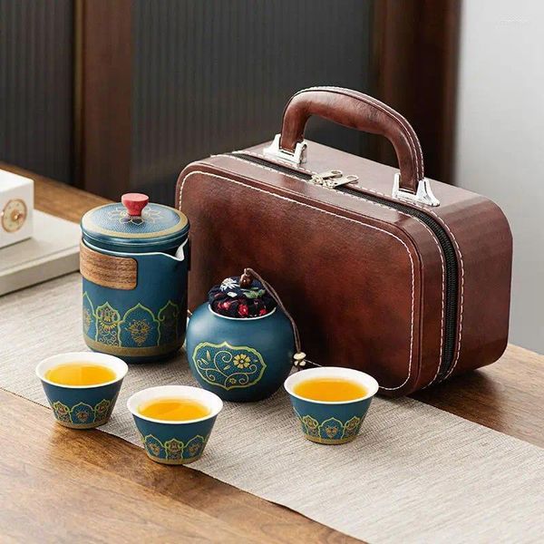 SET DI ATTUALI A TEFE TRAVE SET TEA SET CARAMICA PORTATIVA CAPISTER CAGGIO DI INTERNO VELOCI