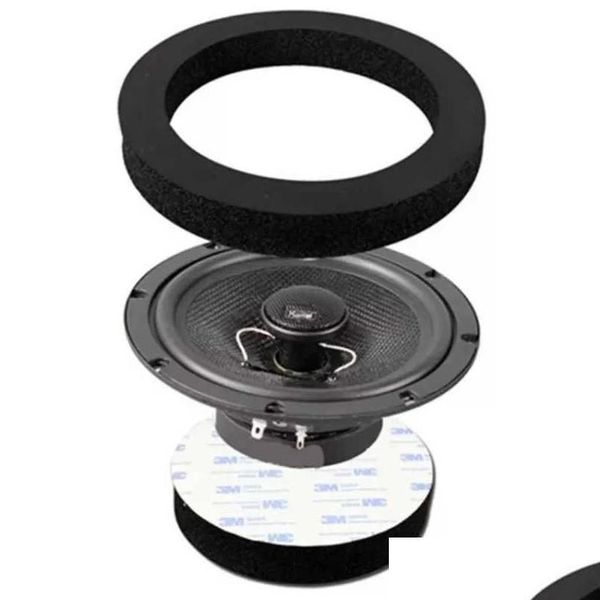 Autoabzeichen 1PCS 6,5 Zoll Lautsprecher Ring Bass Türverkleidung Schall Insation Baumwolle O Lautsprecher Selbstkleber Drop Lieferung Mobile Motorrad Dhxgv