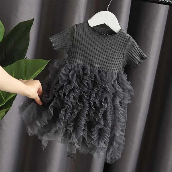 Abiti da ragazza Summer Kids Girls Girl Dresses Cake Layers Layer Tulle Patchwork Abito vestiti Elegante matrimonio Birthday Baby Costume Children A420