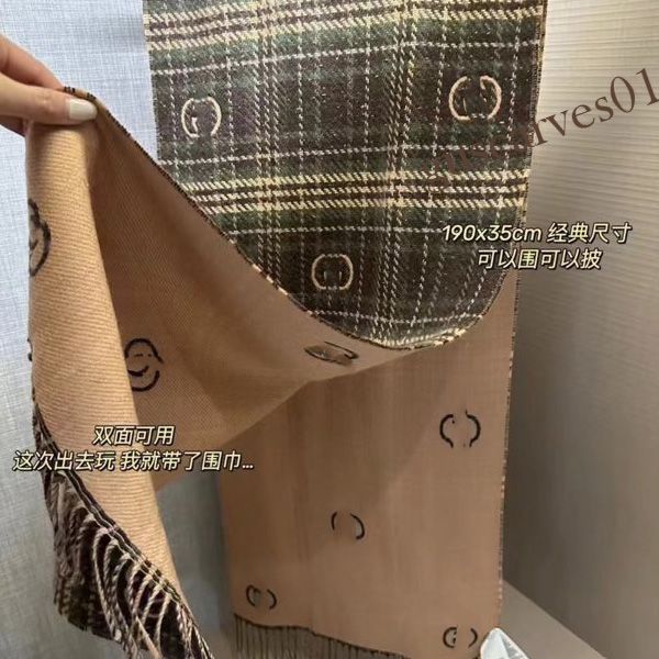 Cashmere G -Schals Frauen Designer Luxus Fashion Pashmina Hochwertige Winter Warm Wraps 35x195cm Unisex Casual Trendy -Schals Stricken Sie Schal Quasten 10a