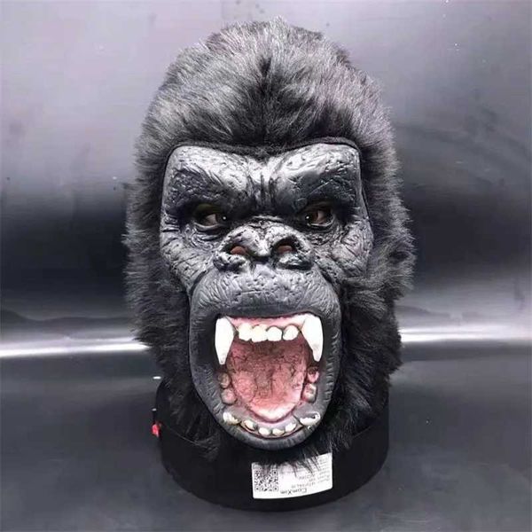 Maschere da festa diamond pianeta scimmia scimmia maschera hood lattice animale terrificante Halloween head q240508