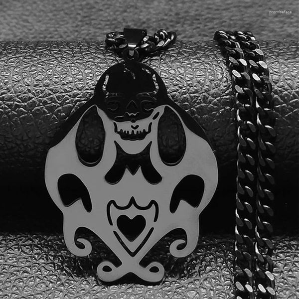 Подвесные ожерелья темно-панк-череп топор из нержавеющей стали мужская творческая цепная ювелирная воротника ацеро некистное 3830-QKC