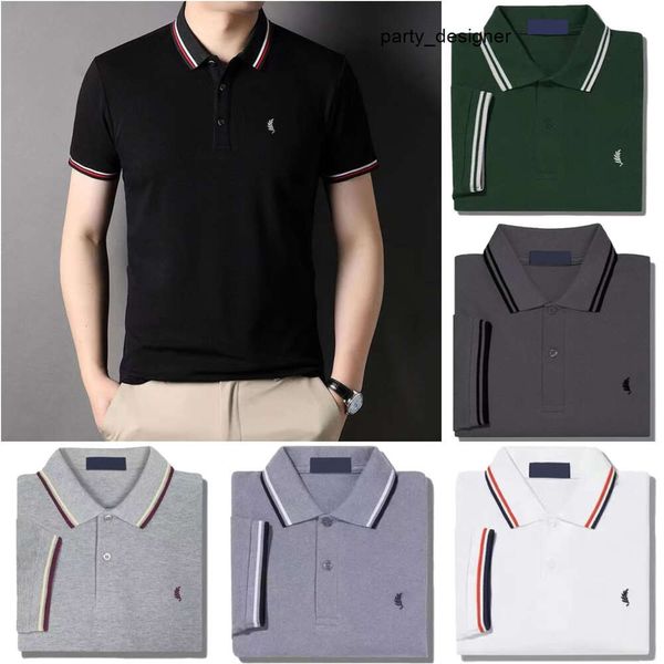 Mens Polo Новый дизайнер Polos Fashion Luxury Classic Рубашка Летнее английское хлопковое ухо из пшеницы с коротким рукавом женская вышивка повседневная бизнес -футболка Size Size S Ggitys nomo