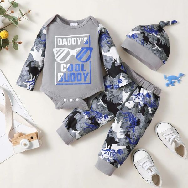 Kleidungssets geborene Babykleidung 3PCS süßes Home -Outfit für Geschenkkind Sommerbody -Stramplerhosen