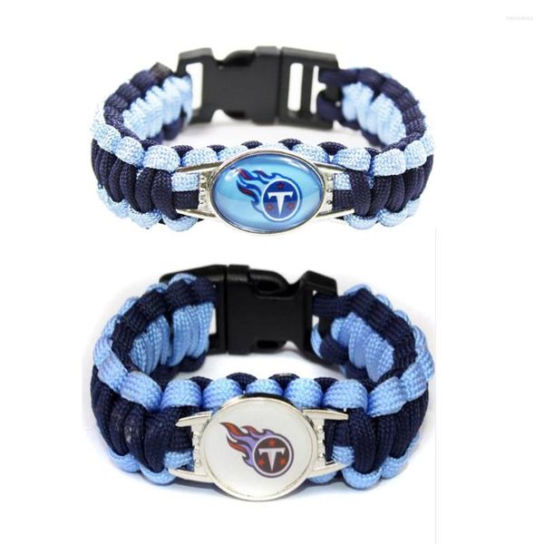 Pulseira 18 mamãe de futebol de vidro de 25 mm Bracelet Paracord Sobrevivência Rope Sports Bangles Bangles Diy Jóias