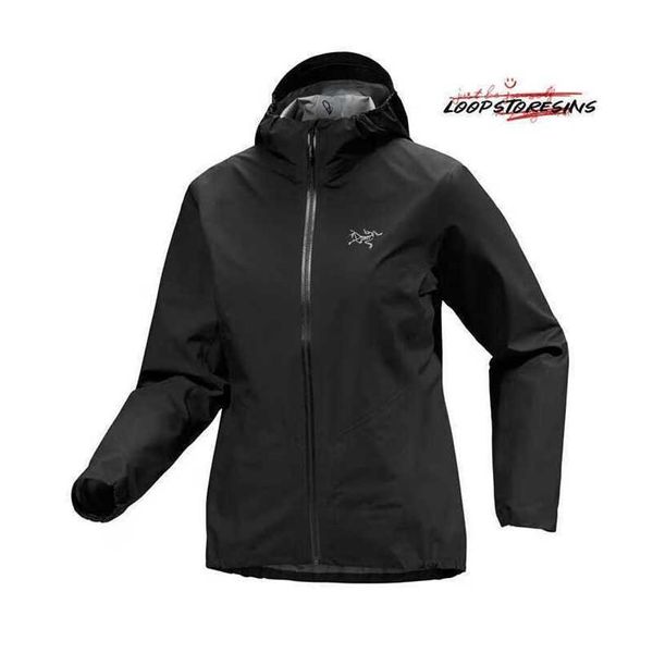 Giacca da design impermeabile per abbigliamento sportivo per esterni Norvan Shell Jack Womens Waterproof e traspirante giacca nera Trkr