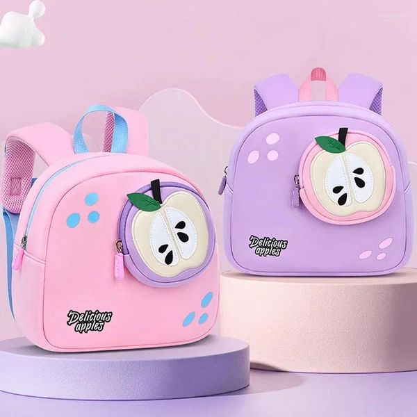 Bolsas escolares desenho animado Apple Kindergarten Kawaii Mackpack para meninas garotas mochilas infantis infantil infantil mochila infantil