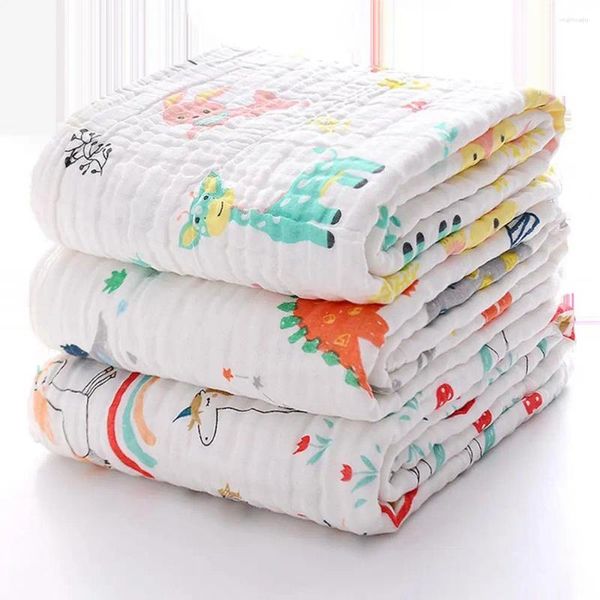 Cobertores cobertores Baby Swadling Born Cotton Cotton Cartoon Impresso Bedding Set Quilt Infant Swaddle Wrap