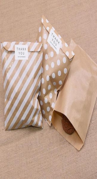 2020 Sacos de papel 100pcs Tratar bolsas de bolinhas de bolinhas para casamento de aniversário natal Ano Novo Favors Supples de Bolsas de Presente8177700