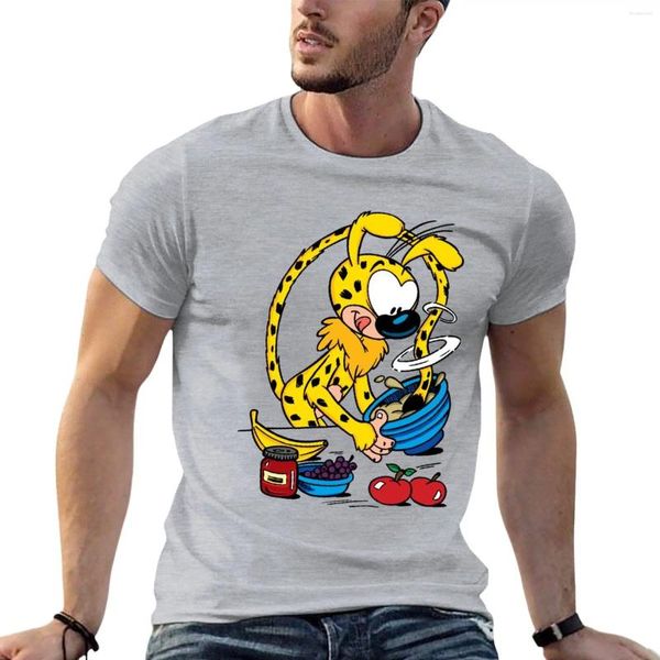 Tanques masculinos Tops Marsupilami Camiseta de cozinha Anime Roupas fofas Camiseta vintage Camisetas de verão grandes para homens