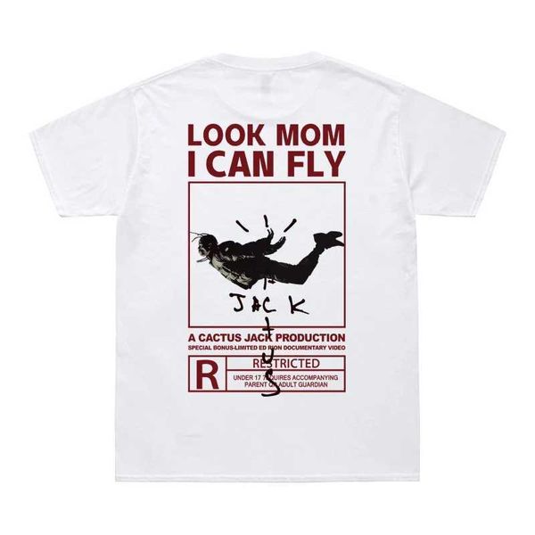 T-shirt maschile Nuova maglietta estiva Arrivo look Mom I Can Fly Funny Stamp Thirt Men Swag Hip Hop Strtwear Top Y240509