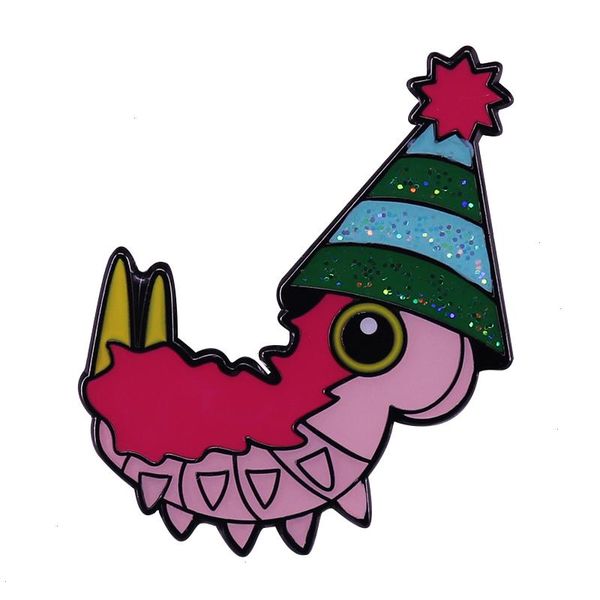 Glitter Party Hat Worm Pin PIN