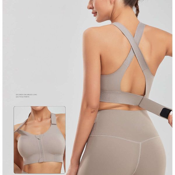 Lu Bra Yoga Alinhamento Tampo Tampa de High Impact Gym Running acolchoado com cinta ajustável Fiess Fiess Feel Women Women Yoga Sports Bra Lemon LL LL