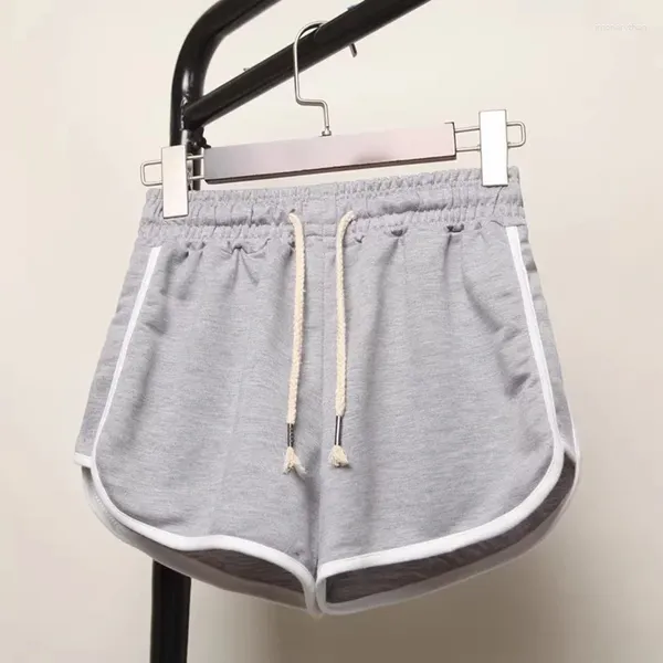 Pantaloncini da donna sport sottili grigio chiaro Donne casual in vita alto donna sciolta 2024 moda estiva