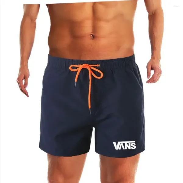 Shorts masculinos 2024 calças de praia de verão sexy roupas de banho de natação respirável surf secando skate casual skateboard