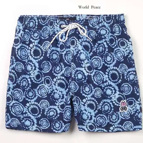 Psychological Bunny Shorts Mens Beach Shorts, American Brand Skull Kaninchen -Print Surf -Shorts, schnell trocknende Sommer -Hawaiian -Stil 490 572 4918