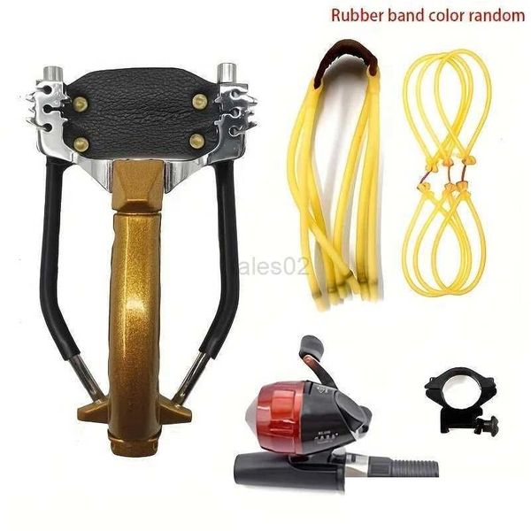 Hunting Slingshots Slings S Powerf Metal Material Material Fishing Kit para Outdoor Todas