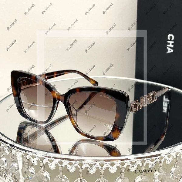 Designer preto Mulheres Retângulo de moda Menina Luxo Chanells Glasses Glasses com Diamond Unissex Designer UV Protection Glass 2024 880