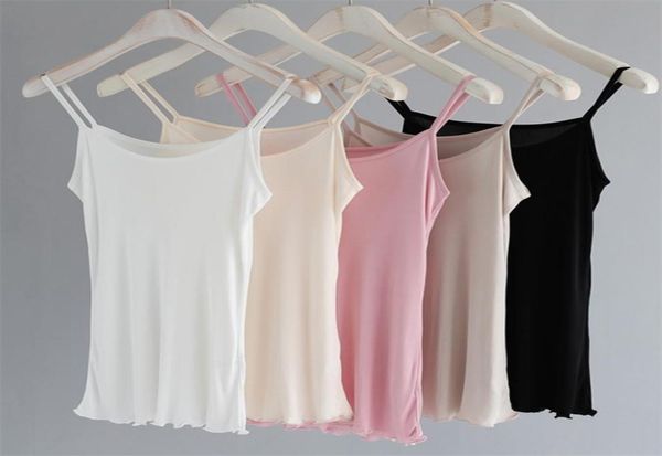 Camisoles für Frauen natürliche echte Silk Camis Halter Tops Singlet sexy Femme Unterwäsche Dessous Unterhemd Ladies Tanktops Sommer 21221014