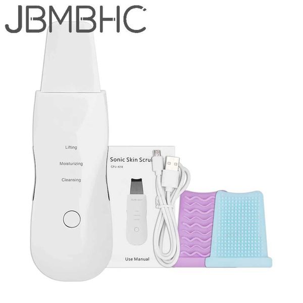 Home Beauty Instrument Ultraschallhaut Scrubber Gesichtsreinigungsmaschine Peeling Electric Shovel Q240508