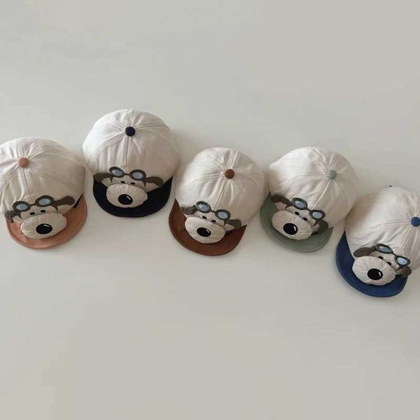 Cappelli Cappelli Primavera/Summer Cappello da baseball Cappello da cartone animato Cane Cappello da baseball per bambini D240509