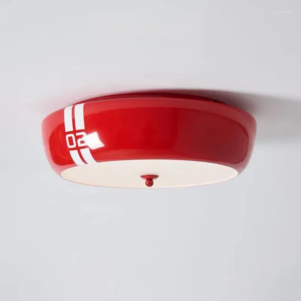 Luci del soffitto Retro Red Light Light Bed Soggiorno Studio d'arte semplice