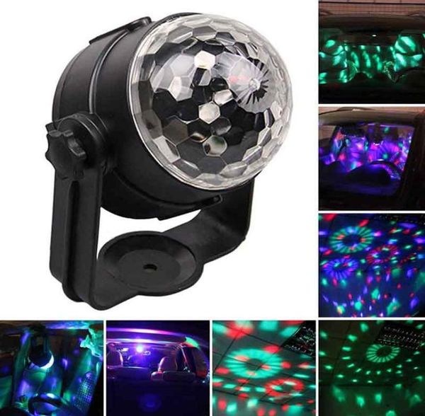 Disco Light USB Party Laser para carro DJ Magic Ball Sound Control Moving Lâmpada Veículo Disco Disco Projecor Stage