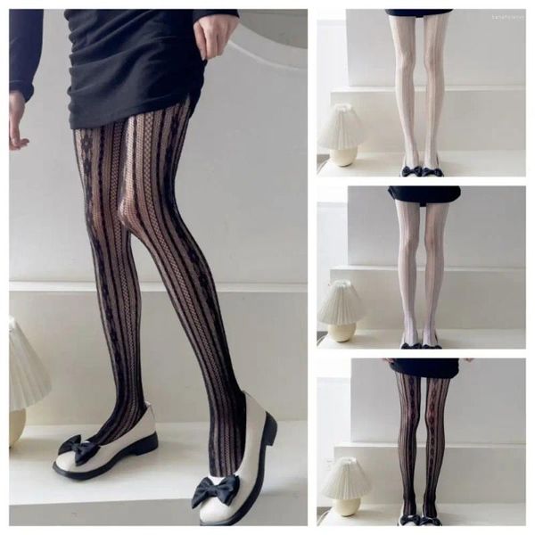 Frauen Socken Schlampe Streifen Netz Strumpfhosen Geschenk Lolita Vertikale Blumenstrümpfe Leggings Japanischer Stil Nacht