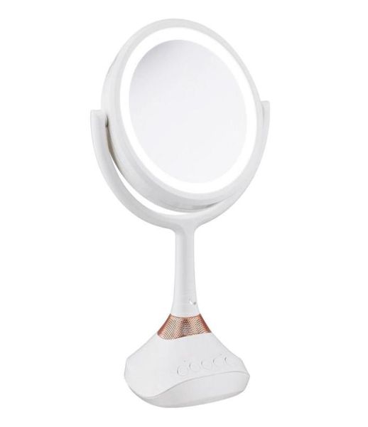 Tragbarer Bluetooth Music Player LED Dual Sided 360 Vanity Make -up Mirror Schlafzimmer Rasierspiegel 5x Launch8328452