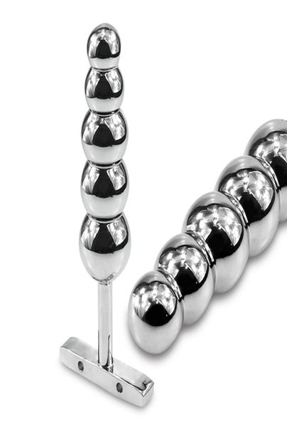Metallanalperlen Prostata -Massage Edelstahl Butt Plug Stecker Schwere Anus -Perlen mit 5 Kugeln Sexspielzeug für Männer und Frauen3158306