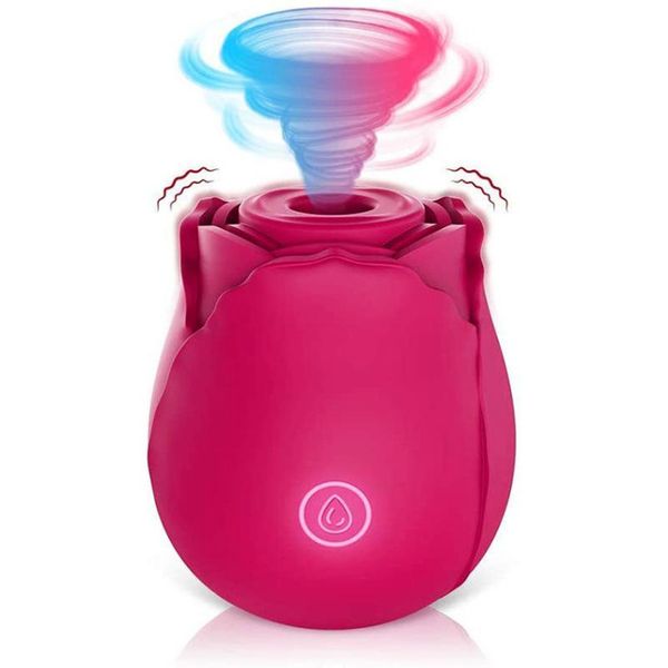 Rose Vibratoren Klitoralsaugere Vibrator -MassagebURTS intensive Saugzunge Lick -Stimulator Nippel Massagers Sexspielzeug Fo3118078