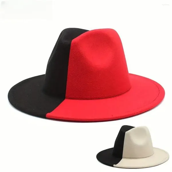 Berets The Ladies's Patchwork Western Cowboy Hat Fedora Styly Jazz Man Outdoor Leisure Music Festival Party