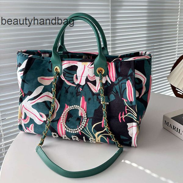 Chanells Cchanel Chanelllies pinturas designers clássicos de luxo de luxo bolsas de praia Bolsas de crossbody Brand Brand feminino bolsa de ombro de alta qualidade de grande capacidade s